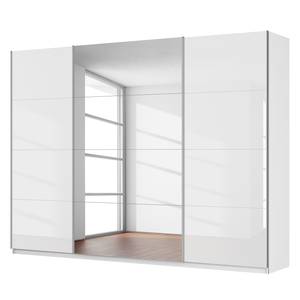 Schwebetürenschrank SKØP VIII Hochglanz Weiß / Kristallspiegel / Weiß - 315 x 236 cm - 3 Türen - Classic