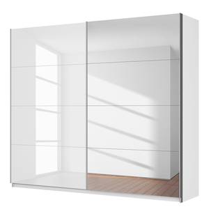 Schwebetürenschrank SKØP VIII Hochglanz Weiß / Kristallspiegel / Weiß - 270 x 236 cm - 2 Türen - Classic