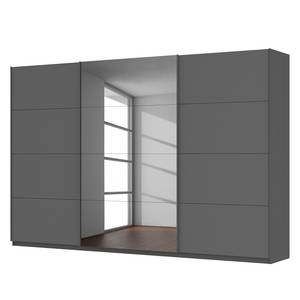 Schwebetürenschrank SKØP VII Graphit / Grauspiegel - 360 x 236 cm - 3 Türen - Classic