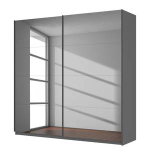 Schwebetürenschrank SKØP V Grauspiegel / Graphit - 225 x 222 cm - 2 Türen - Comfort