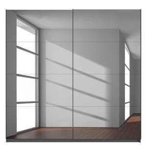 Schwebetürenschrank SKØP V Grauspiegel / Graphit - 225 x 222 cm - 2 Türen - Comfort