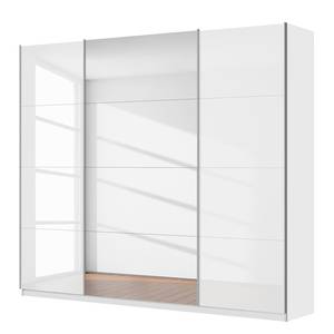 Schwebetürenschrank SKØP VIII Hochglanz Weiß / Kristallspiegel / Weiß - 270 x 236 cm - 3 Türen - Classic