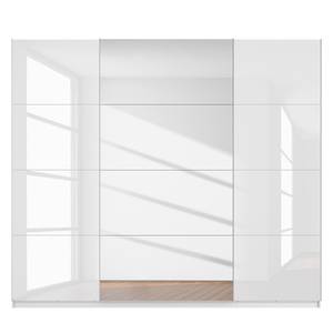 Schwebetürenschrank SKØP VIII Hochglanz Weiß / Kristallspiegel / Weiß - 270 x 236 cm - 3 Türen - Classic