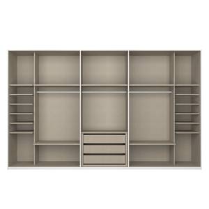 Schwebetürenschrank SKØP VIII Hochglanz Weiß / Kristallspiegel / Weiß - 360 x 236 cm - 3 Türen - Classic