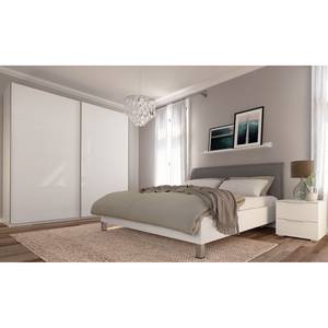 Schwebetürenschrank SKØP III Alpinweiß / Hochglanz Weiß - 225 x 236 cm - 2 Türen - Comfort