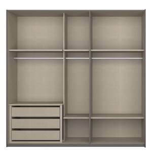 Schwebetürenschrank SKØP VII Graphit / Grauspiegel - 225 x 222 cm - 2 Türen - Classic