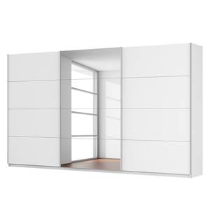 Schwebetürenschrank SKØP VI Kristallspiegel / Alpinweiß - 405 x 236 cm - 3 Türen - Comfort