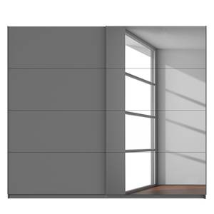 Schwebetürenschrank SKØP VII Graphit / Grauspiegel - 270 x 236 cm - 2 Türen - Premium