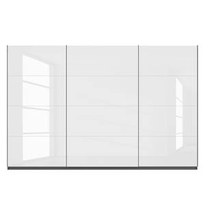 Schwebetürenschrank SKØP II Hochglanz Weiß / Graphit - 360 x 236 cm - 3 Türen - Classic