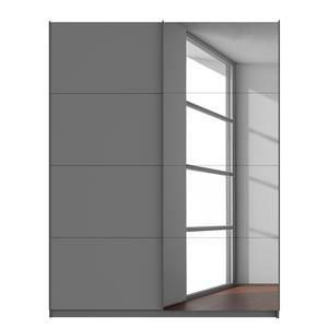 Schwebetürenschrank SKØP VII Graphit / Grauspiegel - 181 x 236 cm - 2 Türen - Classic