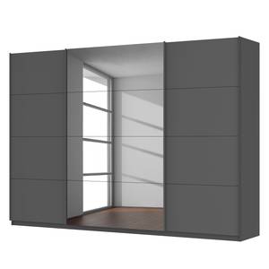Schwebetürenschrank SKØP VII Graphit / Grauspiegel - 315 x 222 cm - 3 Türen - Comfort