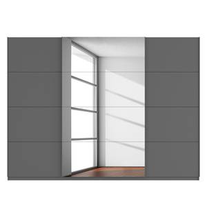 Schwebetürenschrank SKØP VII Graphit / Grauspiegel - 315 x 222 cm - 3 Türen - Comfort