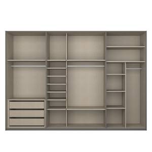 Schwebetürenschrank SKØP II Hochglanz Weiß / Graphit - 315 x 236 cm - 3 Türen - Classic