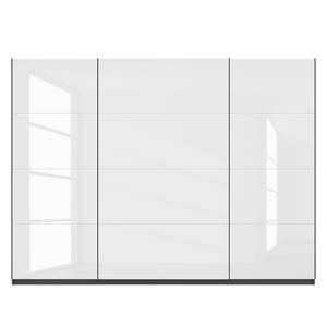Schwebetürenschrank SKØP II Hochglanz Weiß / Graphit - 315 x 236 cm - 3 Türen - Premium