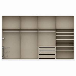 Schwebetürenschrank SKØP III Alpinweiß / Hochglanz Weiß - 360 x 222 cm - 4 Türen - Premium