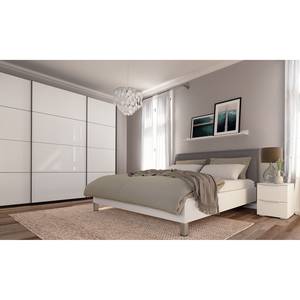 Schwebetürenschrank SKØP II Hochglanz Weiß / Graphit - 270 x 222 cm - 3 Türen - Comfort