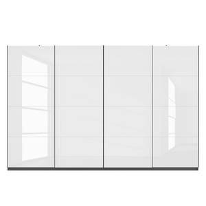 Schwebetürenschrank SKØP II Hochglanz Weiß / Graphit - 360 x 236 cm - 4 Türen - Classic