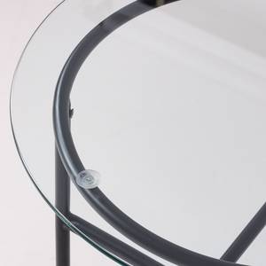 Beistelltisch Ejby II Glas / Metall - Schwarz