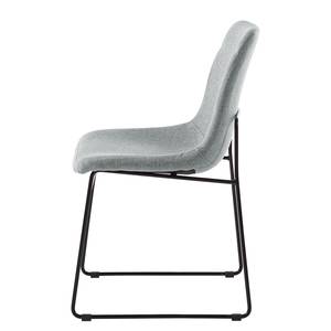 Gestoffeerde stoel Molong geweven stof/metaal - grijs/zwart