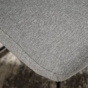 Gestoffeerde stoel Molong geweven stof/metaal - grijs/zwart