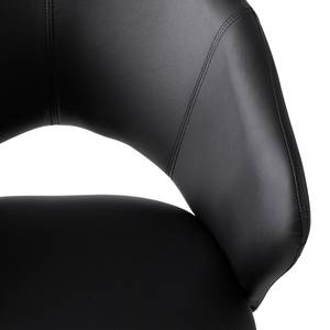 Chaise à accoudoirs Carval Imitation cuir / Métal - Noir / Noir