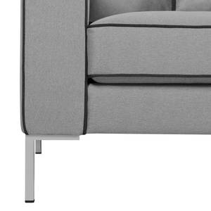 Sofa Piccadilly I (3-Sitzer) Flachgewebe - Silber / Grau