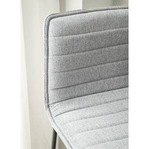 Chaises de bar Avins (lot de 2) Tissu / Métal - Gris clair / Noir