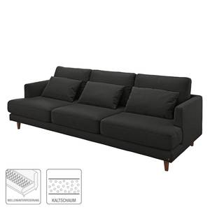 Sofa Westcoast (3-Sitzer) Webstoff - Schwarz - 6 Kissen