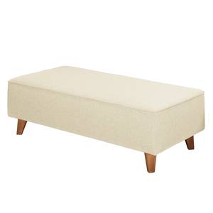 Polsterhocker Nordic Chic Webstoff - Hellbeige