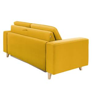 Canapé convertible Nordic Sleep Tissu - Jaune moutarde - Largeur : 232 cm