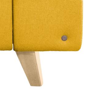 Canapé convertible Nordic Sleep Tissu - Jaune moutarde - Largeur : 232 cm