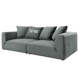 Bigsofa Big Cube Casual Samt - Grau - Breite: 274 cm