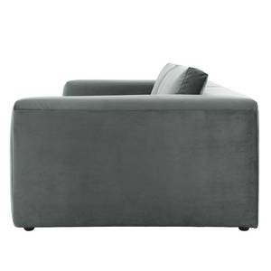 Grand canapé Big Cube Style Velours - Gris - Largeur : 304 cm