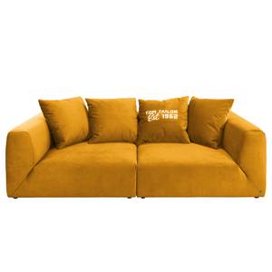 Grand canapé Big Cube Casual Velours - Jaune moutarde - Largeur : 304 cm