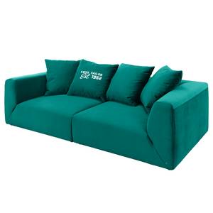 Bigsofa Big Cube Casual Samt - Petrol - Breite: 304 cm