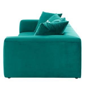 Bigsofa Big Cube Casual Samt - Petrol - Breite: 304 cm