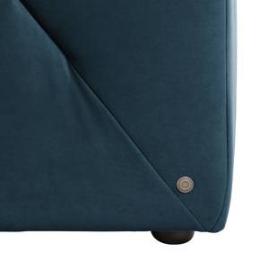 Grand canapé Big Cube Style Velours - Bleu marine - Largeur : 274 cm