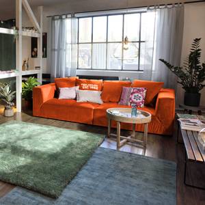 Bigsofa Big Cube Casual Samt - Orange - Breite: 304 cm