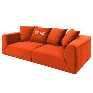 Bigsofa Big Cube Casual Samt - Orange - Breite: 304 cm