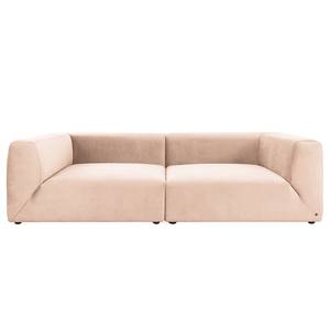 Bigsofa Big Cube Style Samt - Hellrosa - Breite: 304 cm