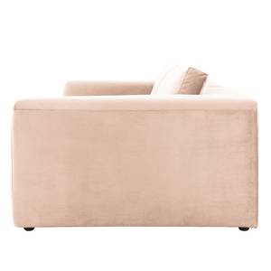 Grand canapé Big Cube Style Velours - Rose clair - Largeur : 304 cm