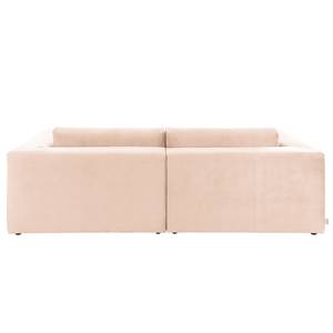Grand canapé Big Cube Style Velours - Rose clair - Largeur : 304 cm