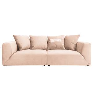 Bigsofa Big Cube Casual Samt - Hellrosa - Breite: 274 cm