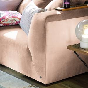 Grand canapé Big Cube Casual Velours - Rose clair - Largeur : 274 cm