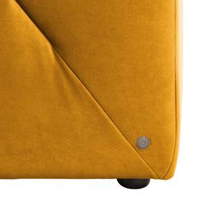 Grand canapé Big Cube Style Velours - Jaune moutarde - Largeur : 304 cm