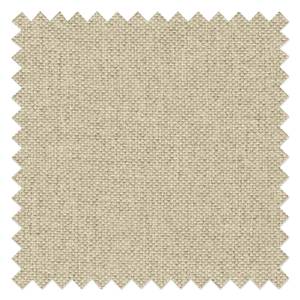 Zithoek Nordic Chic Geweven stof - Licht beige - Longchair vooraanzicht links/Ottomaan rechts - In hoogte verstelbare hoofdsteun