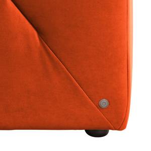 Grand canapé Big Cube Style Velours - Orange - Largeur : 304 cm