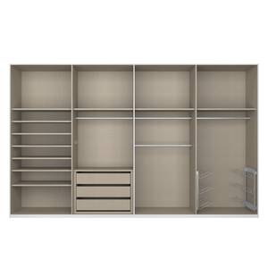 Drehtürenschrank SKØP glass alu Mattglas Weiß - 360 x 236 cm - Comfort