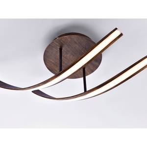 Plafonnier Linda I Aluminium / Plexiglas - 2 ampoules - Marron