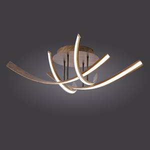LED-plafondlamp Linda II Aluminium/plexiglas - 4 lichtbronnen - Bruin